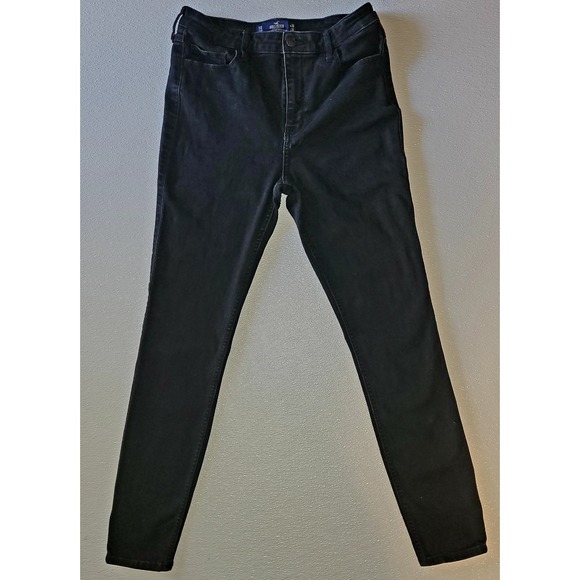 Hollister Black Super Skinny Ultra High Rise Jeans Size 11R (30x30) Woman's - Picture 9 of 11